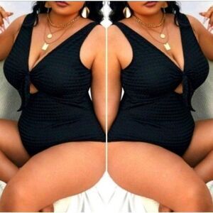 Womens Slimming Front Tie One Piece Swimsuit Plus size 0x